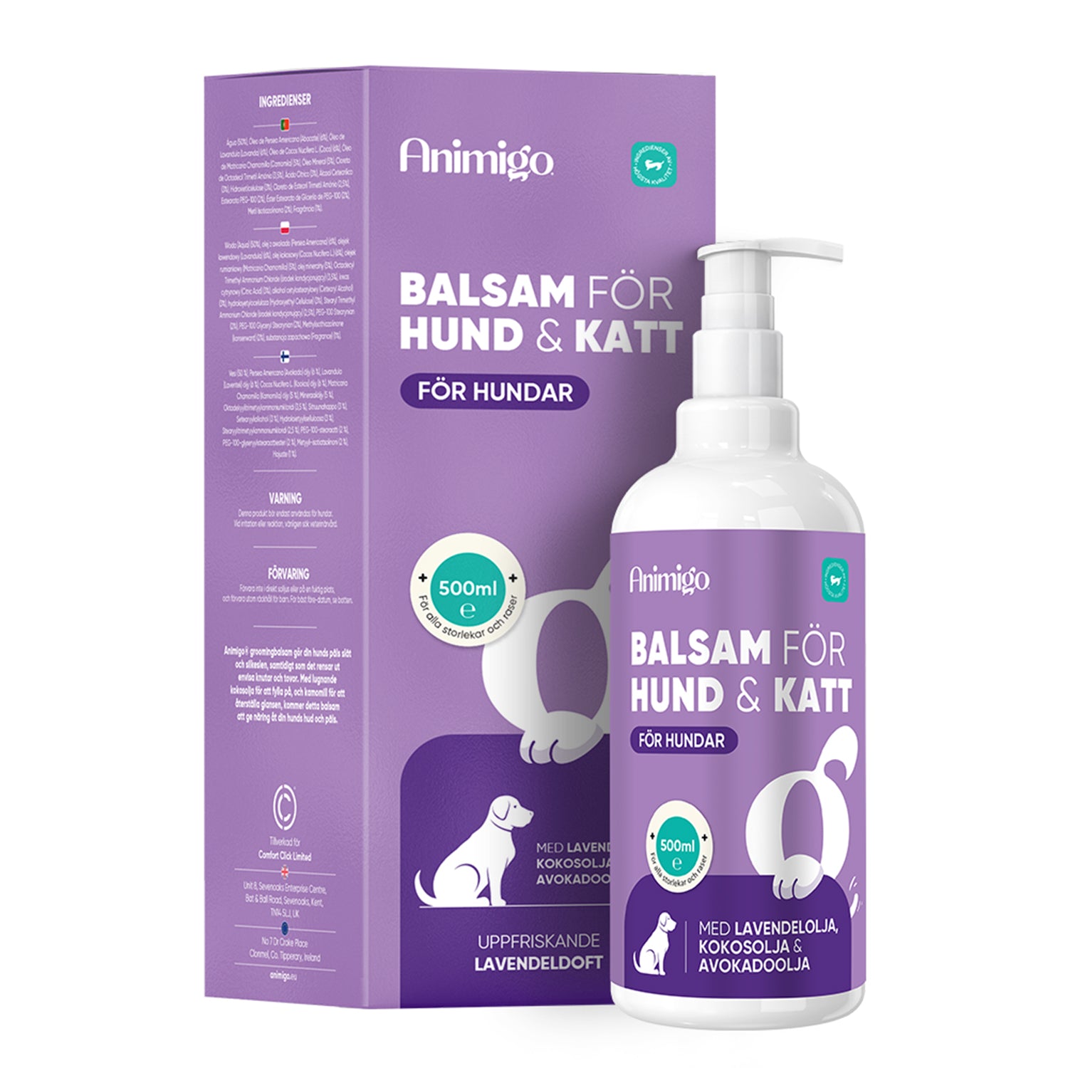 Balsam för Hund och Katt  - Naturligt Balsam för Hundar och Katter - Animigo - 500 ml (2-pack)