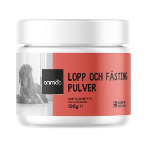 Fästing- och loppmedel, 100g pulver för hundar och katter (2-pack)