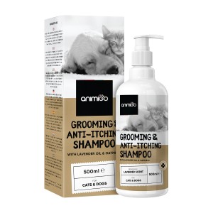 Grooming Schampo för hundar och katter, 500 ml - Klådstillande hundschampo för hundar och katter (2-pack)