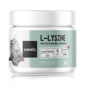 L-lysin pulver f&ouml;r alla katter, 250g - Aminosyra kosttillskott f&ouml;r katter och immunf&ouml;rsvar