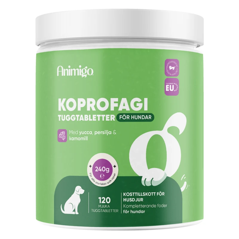Anti-koprofagi f&ouml;r hundar, 120 tabletter - F&ouml;rhindrar avf&ouml;rings&auml;tande beteende (3-pack)